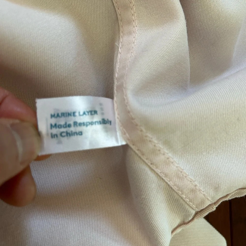 Marine Layer Oslo Crop Tie Waist Boxy Jacket Rosewater Pink Size M - Picture 9 of 11